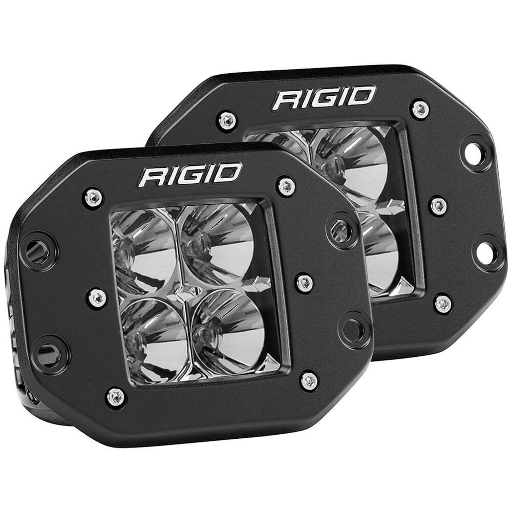 Rigid D-Series Pro Spot Midnight Flush Mounts Pod Light - Pair