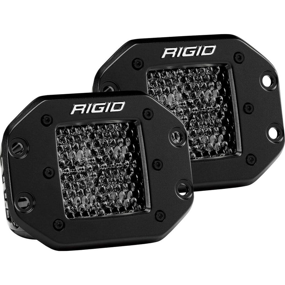 Rigid D-Series Pro Spot Midnight Flush Mounts Pod Light - Pair