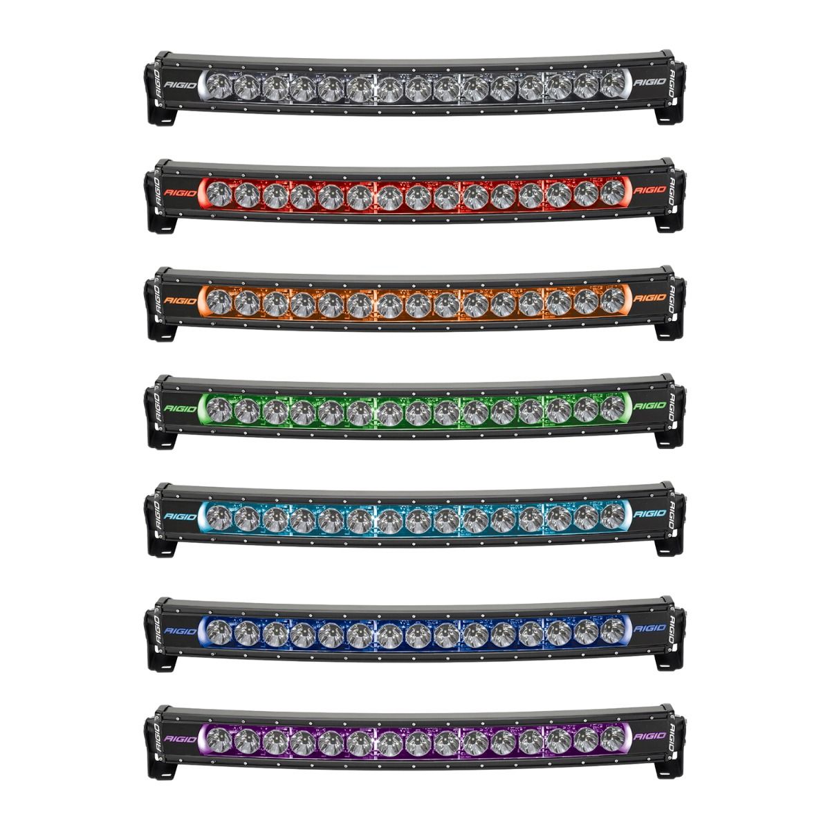 Rigid Radiance+ Curved 20" RGBW Spot Drive Surface Mount Light Bar