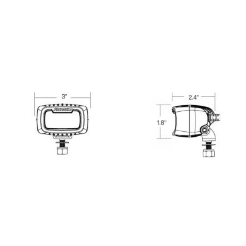 Rigid SR-M Series Spot Surface Mount Pod Light - Amber