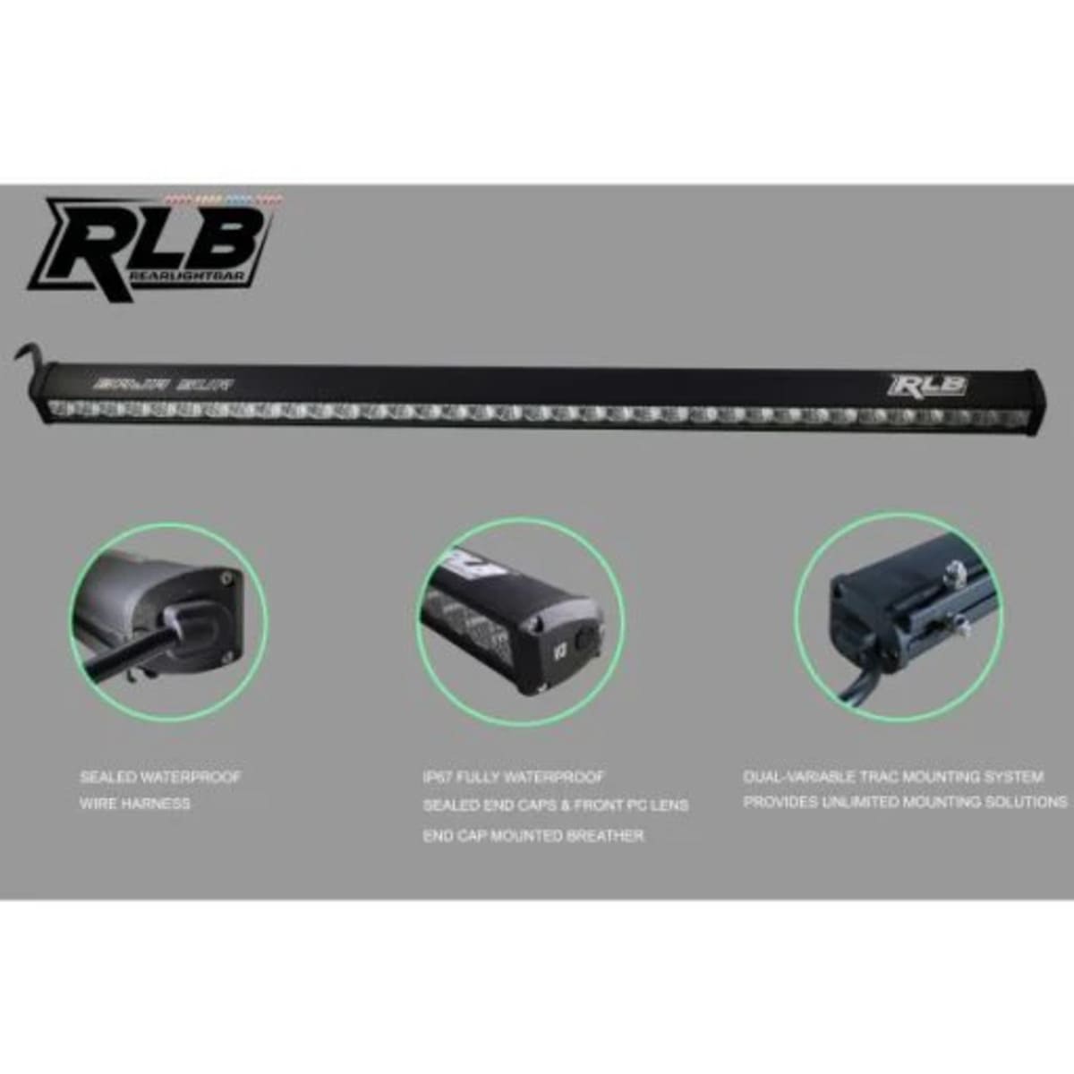 RLB Motorsports BITD Race Series DIY-No Wire Harness Chase Light LED Light Bar - Amber/White/Amber Strobe