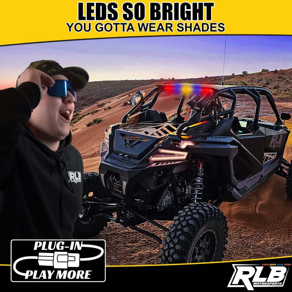 RLB Motorsports Can-Am Maverick Sport Dual Color LED Chase Light - Blue/white