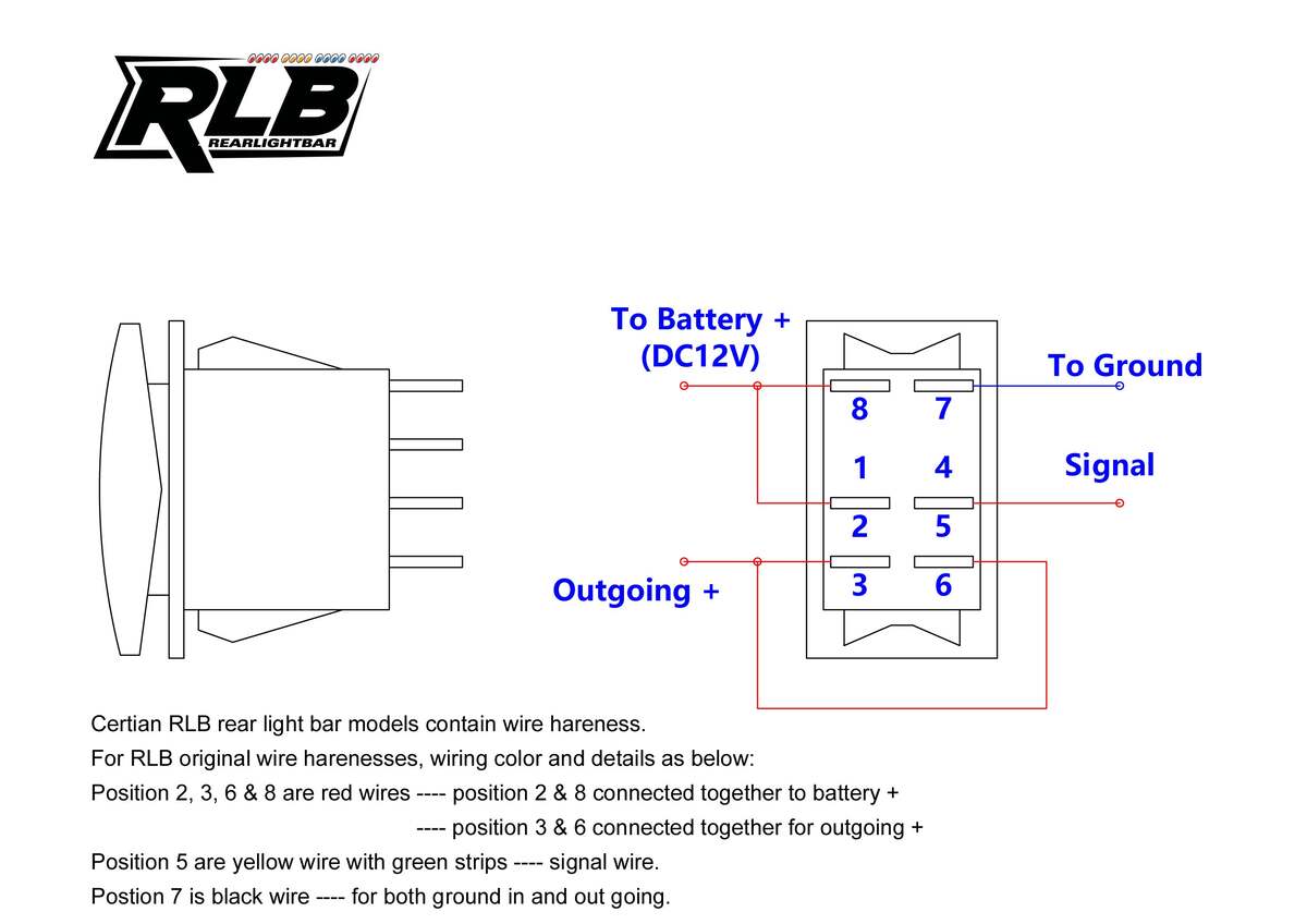 RLB Motorsports Chase Light Rocker Switch