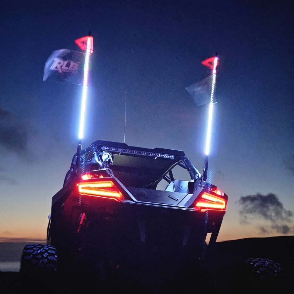 RLB Motorsports Hyper Bright Solid Color LED Whips - V3