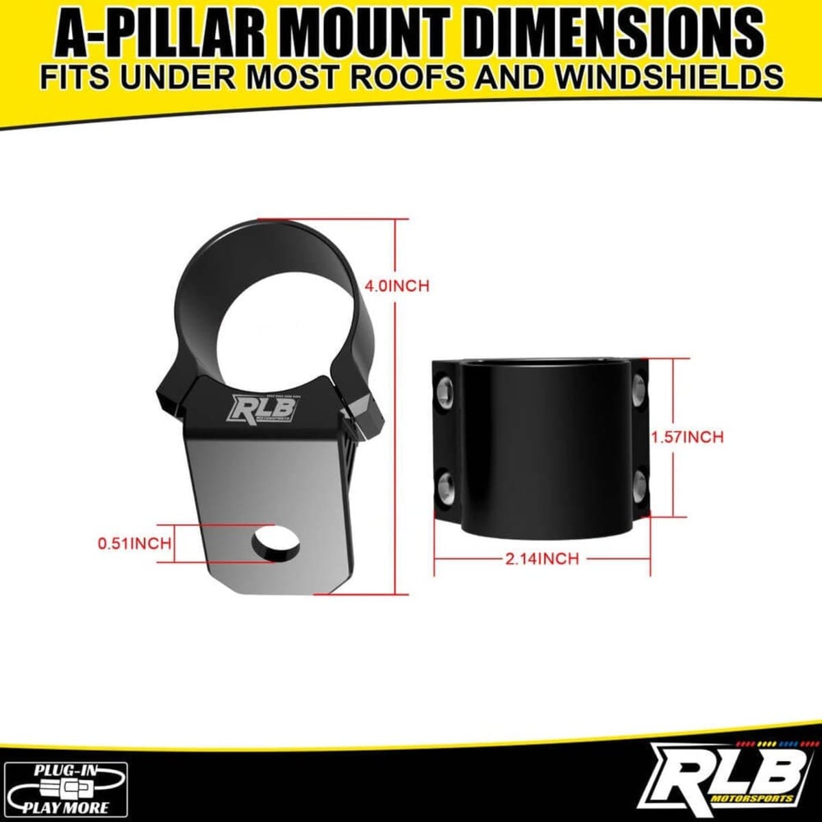 RLB Motorsports Light POD A-Pillar Clamp
