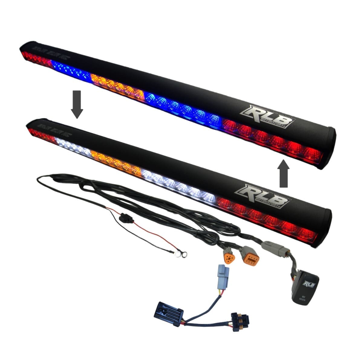 RLB Motorsports Polaris General Dual Color LED Chase Light - Blue/White