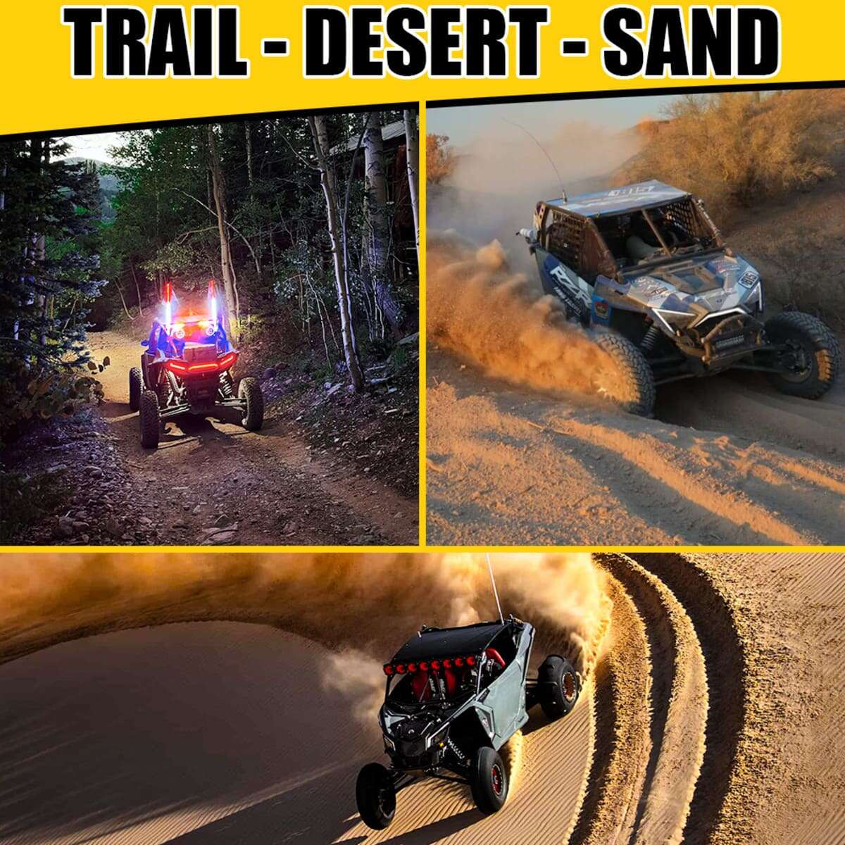 RLB Motorsports Polaris Ranger LED Chase Light – Dual Color Green/White