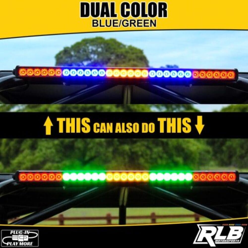 RLB Motorsports Polaris RZR Dual Color LED Chase Light - Blue/White