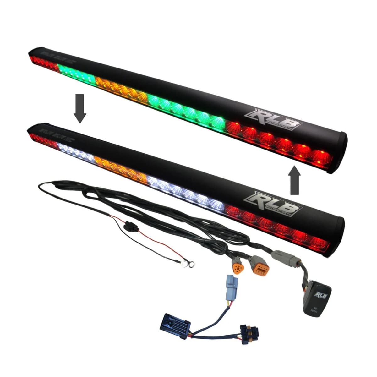 RLB Motorsports Polaris RZR Dual Color LED Chase Light - Green/White