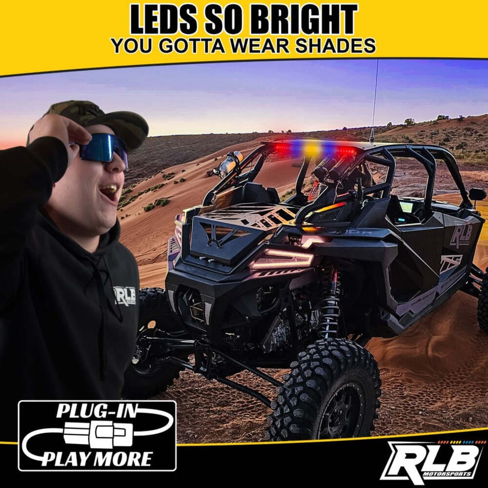 RLB Motorsports Polaris RZR Pro R Dual Color Chase Light - Blue/White
