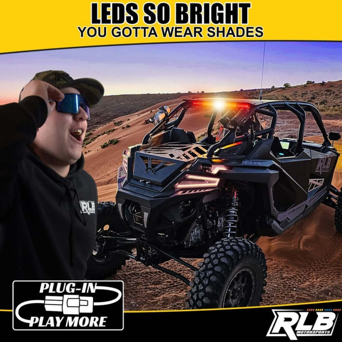 RLB Motorsports Yamaha YXZ San Felipe LED Chase Light - Amber/White