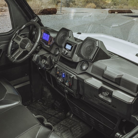 Rockford Fosgate All-In-One Dash Housing Stage 1 Audio System – Polaris Ranger