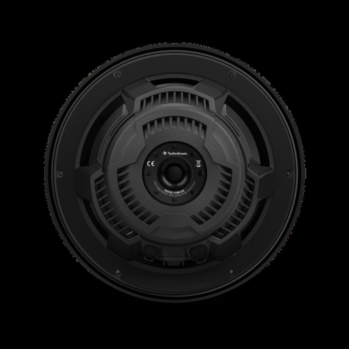 Rockford Fostgate Black Gen-2 M2 10" DVC 4Ω Color Optix Infinite Baffle Marine Subwoofer