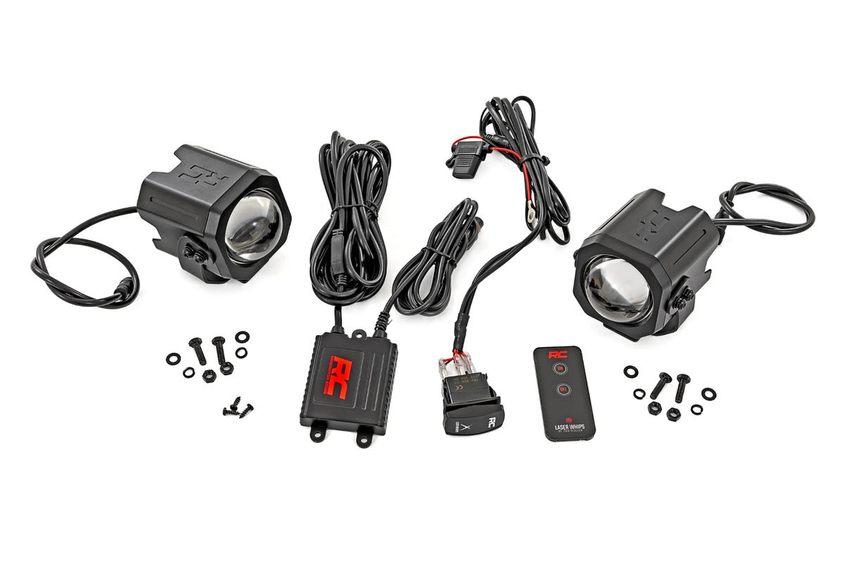 Rough Country 2400 Lumens Laser Whip Light Kit- Pair