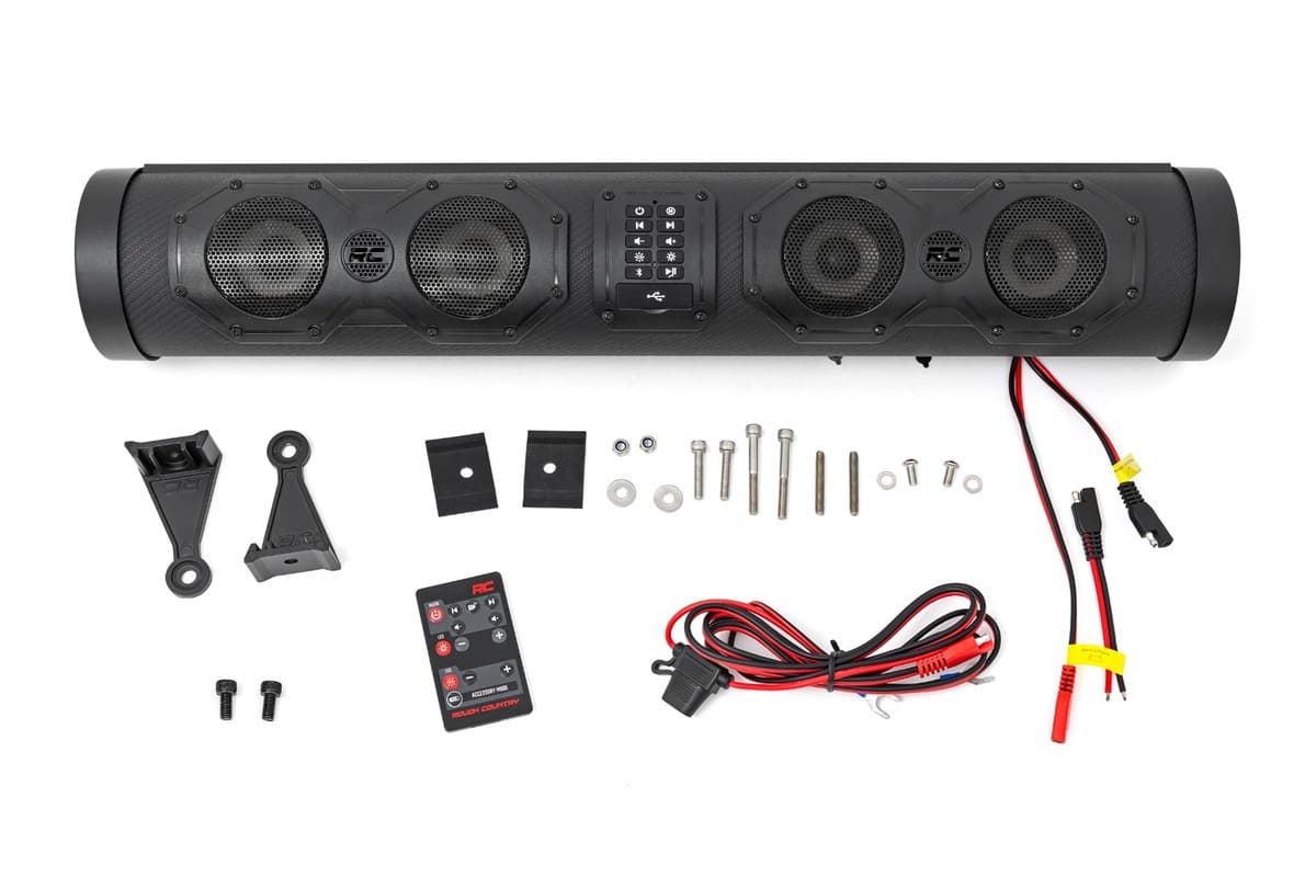 Rough Country 8 Speaker IP66 Waterproof Bluetooth LED Soundbar - UTV/ATV