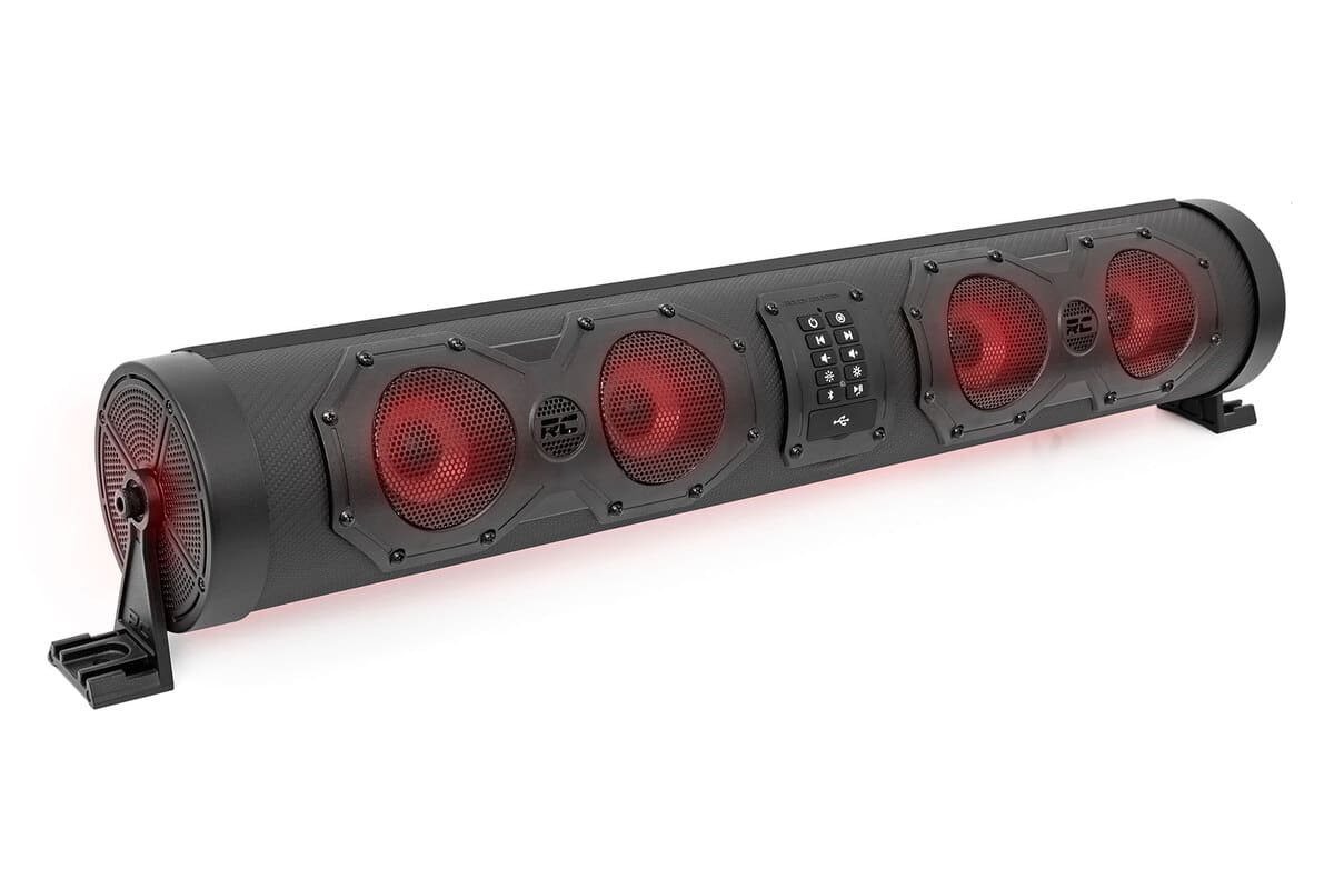 Rough Country 8 Speaker IP66 Waterproof Bluetooth LED Soundbar - UTV/ATV