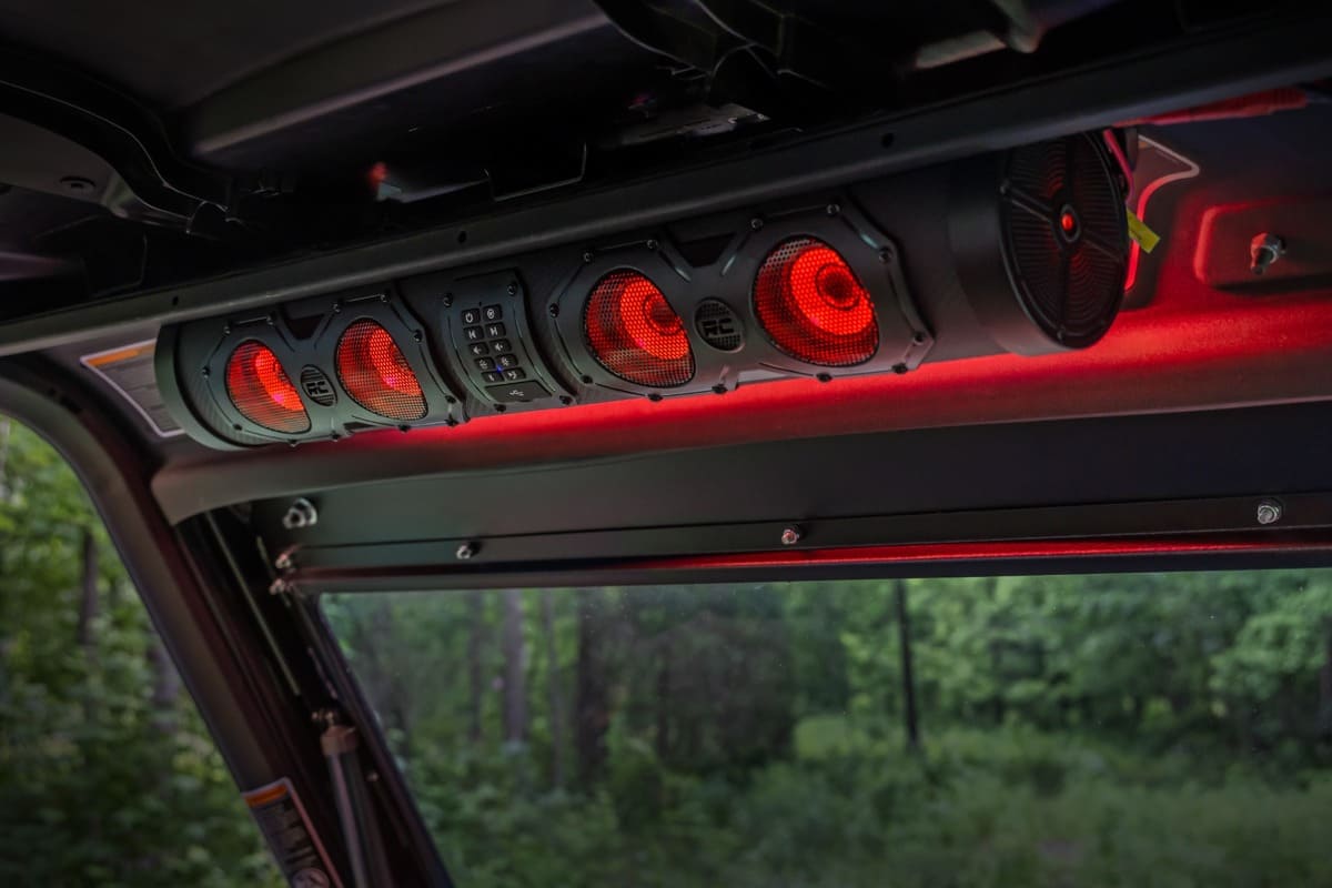 Rough Country 8 Speaker IP66 Waterproof Bluetooth LED Soundbar - UTV/ATV
