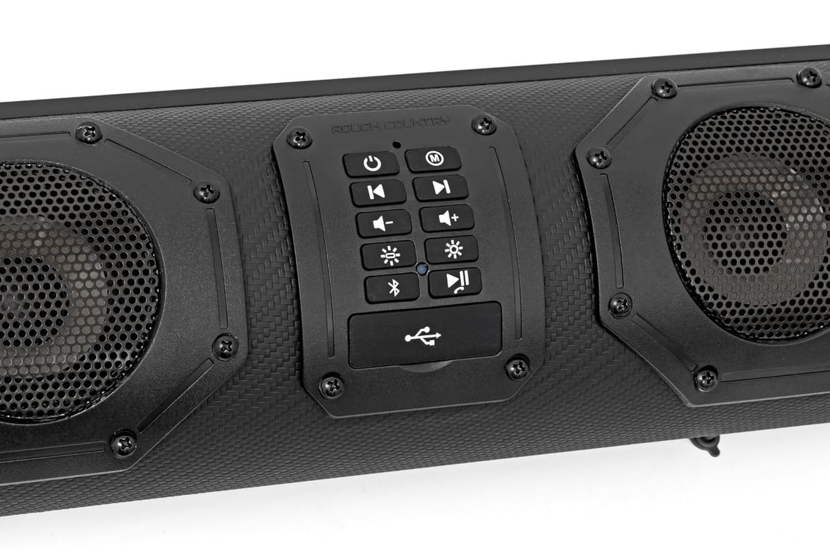 Rough Country 8 Speaker IP66 Waterproof Bluetooth LED Soundbar - UTV/ATV
