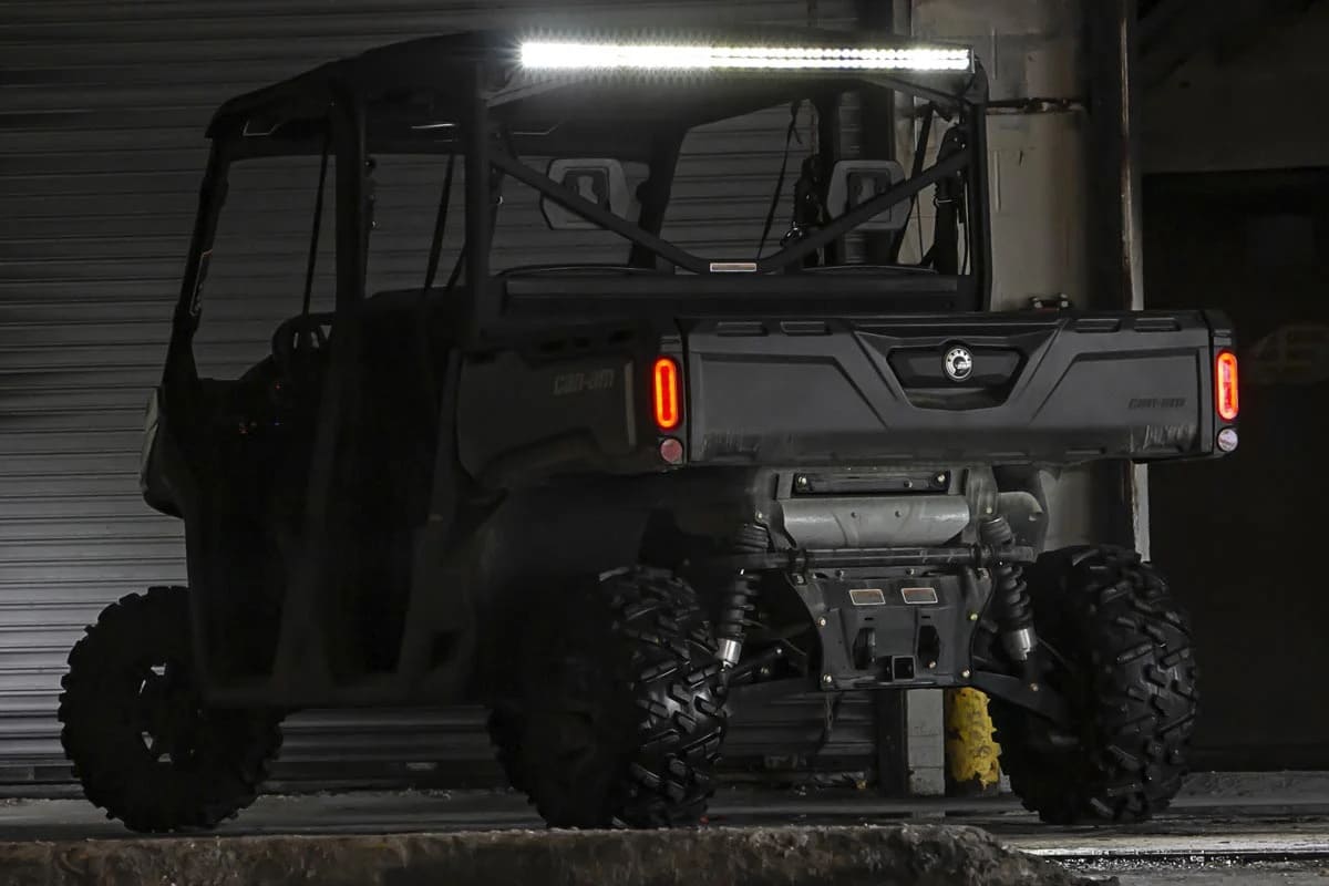 Rough Country Can-Am Defender MAX HD10 50" Black Dual Row Cab Mount LED Light Kit