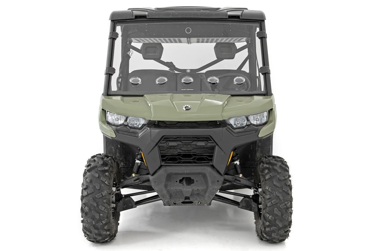 Rough Country Can-Am Defender Scratch Resistant Vented Full Windshield