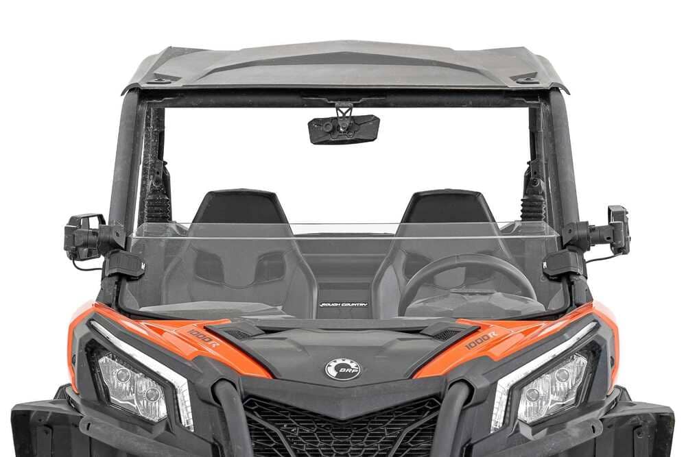 Rough Country Can-Am Maverick Sport Scratch Resistant Half Windshield