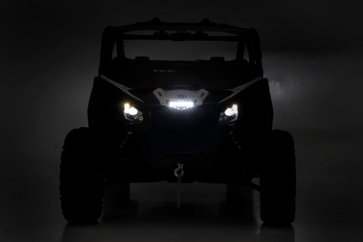 Rough Country Can-Am Maverick X3 6" Black Slimline Cowl Mount LED Light Kit