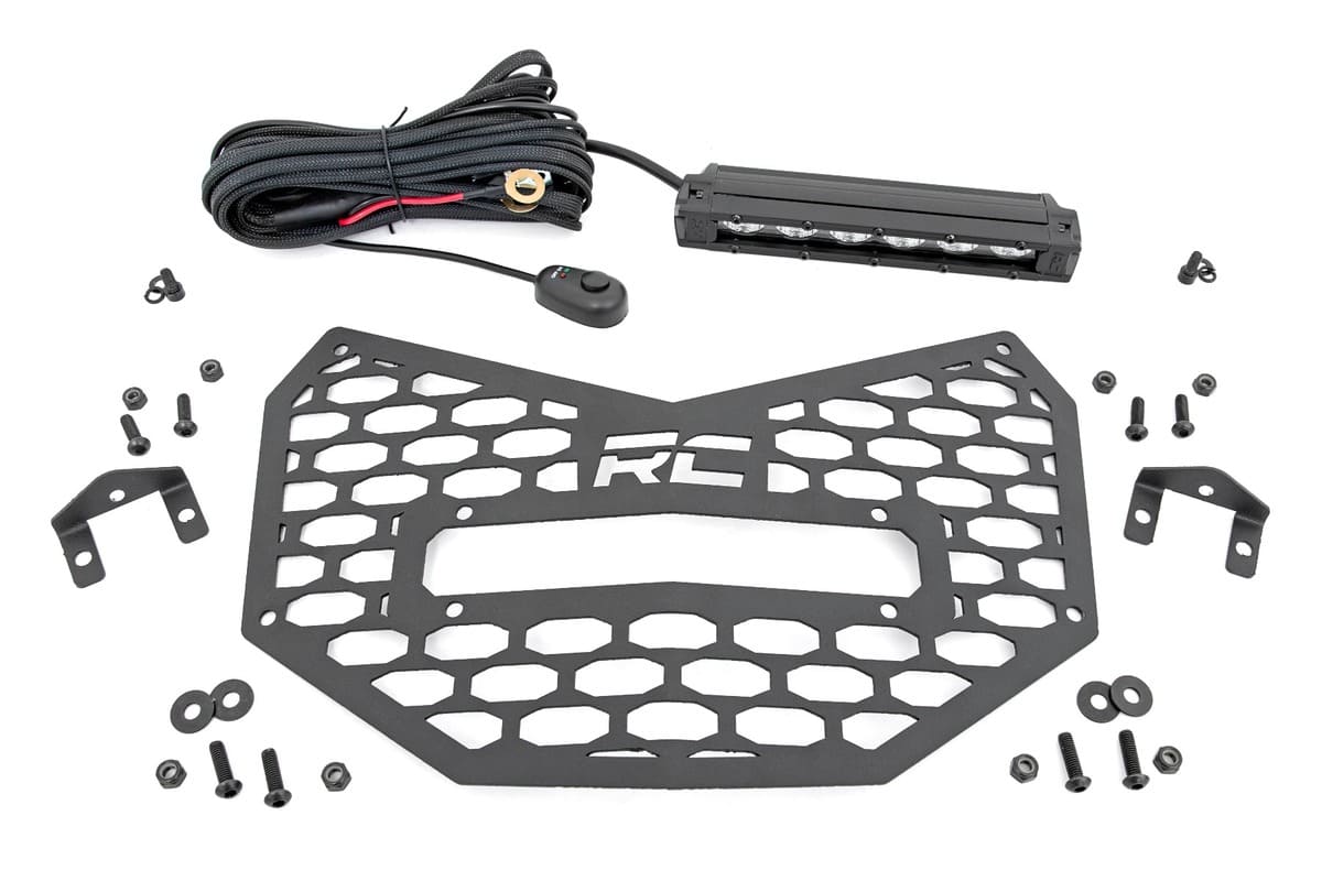 Rough Country Can-Am Maverick X3 6" Black Slimline Grille Mount LED Light Kit