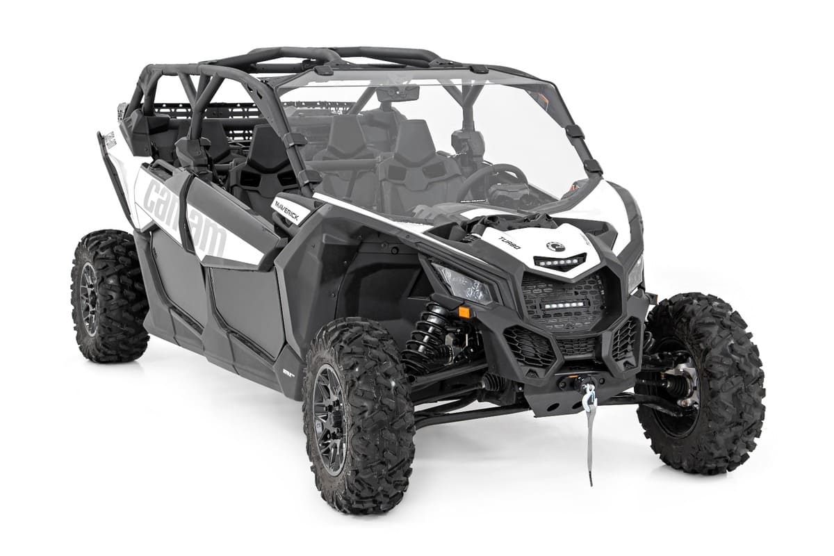 Rough Country Can-Am Maverick X3 6" Black Slimline Grille Mount LED Light Kit