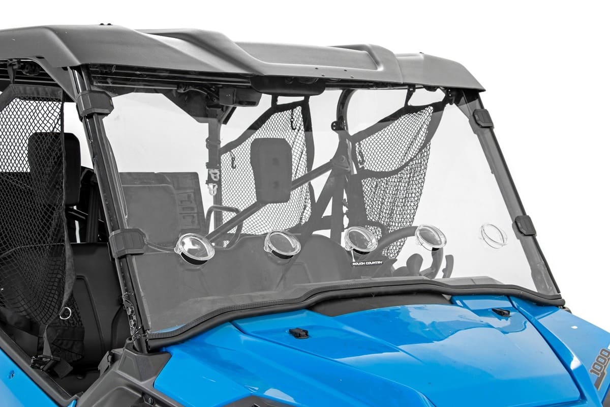 Rough Country Honda Pioneer 1000 Scratch Resistant Vented Full Windshield