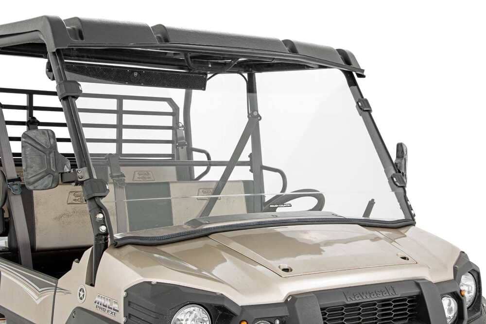 Rough Country Kawasaki Mule Scratch Resistant Full Windshield