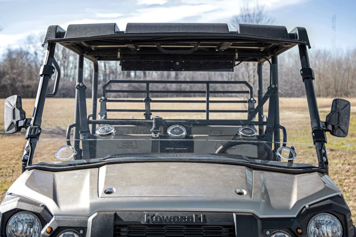 Rough Country Kawvasaki Mule Scratch Resistant Vented Full Windshield
