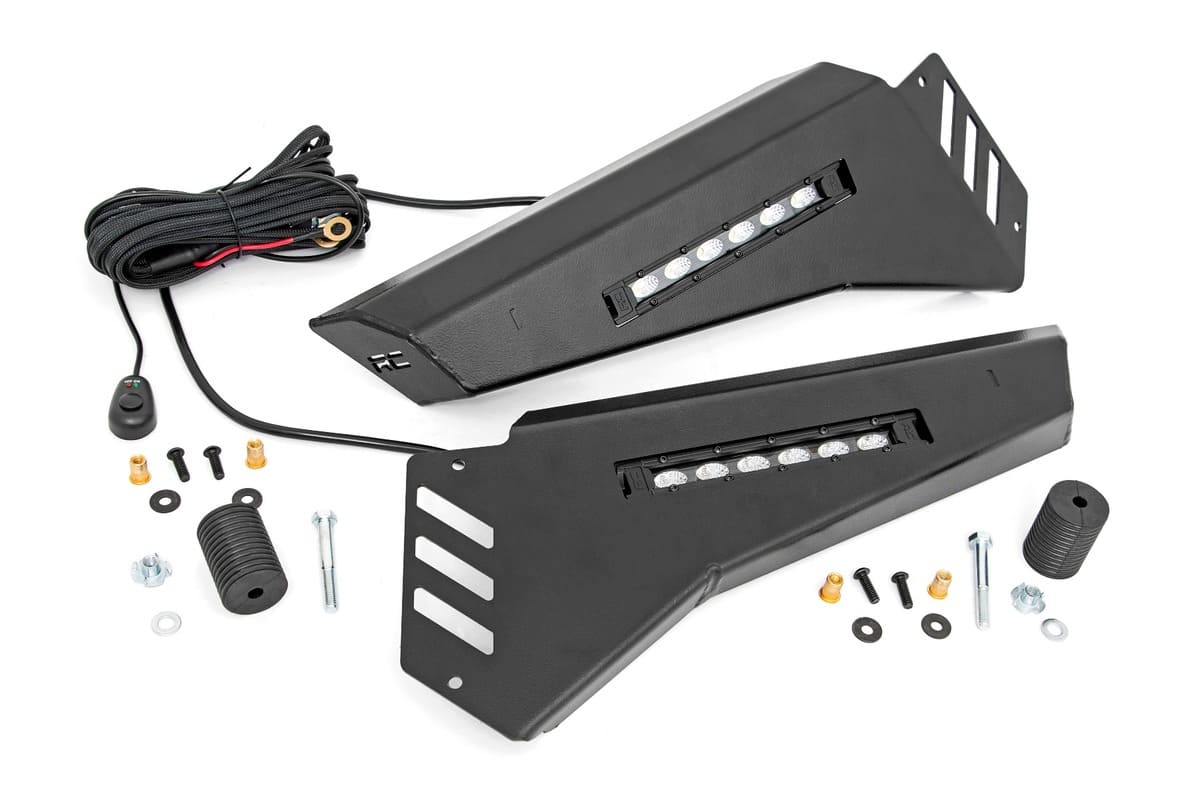 Rough Country Polaris Ranger 1000 6" Black Slimline LED Pair Bumper Wings