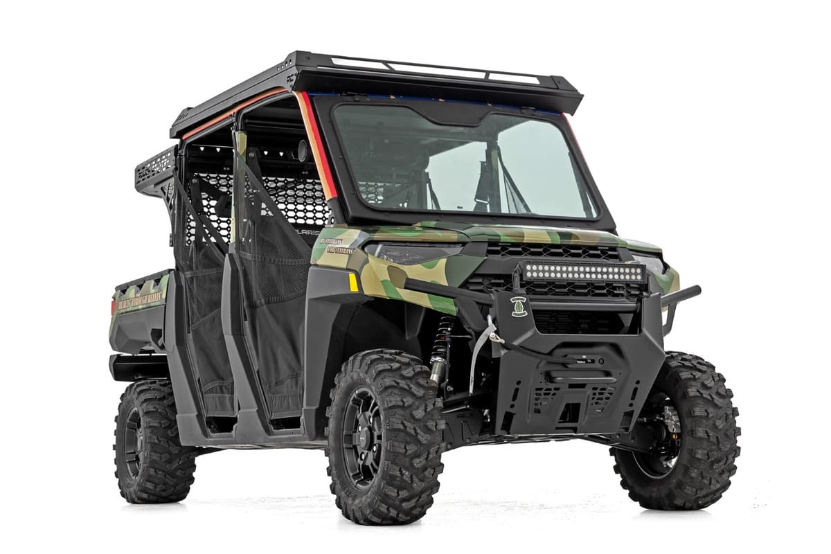 Rough Country Polaris Ranger XP 1000 Glass Formed Frame Electric Tilt Windshield