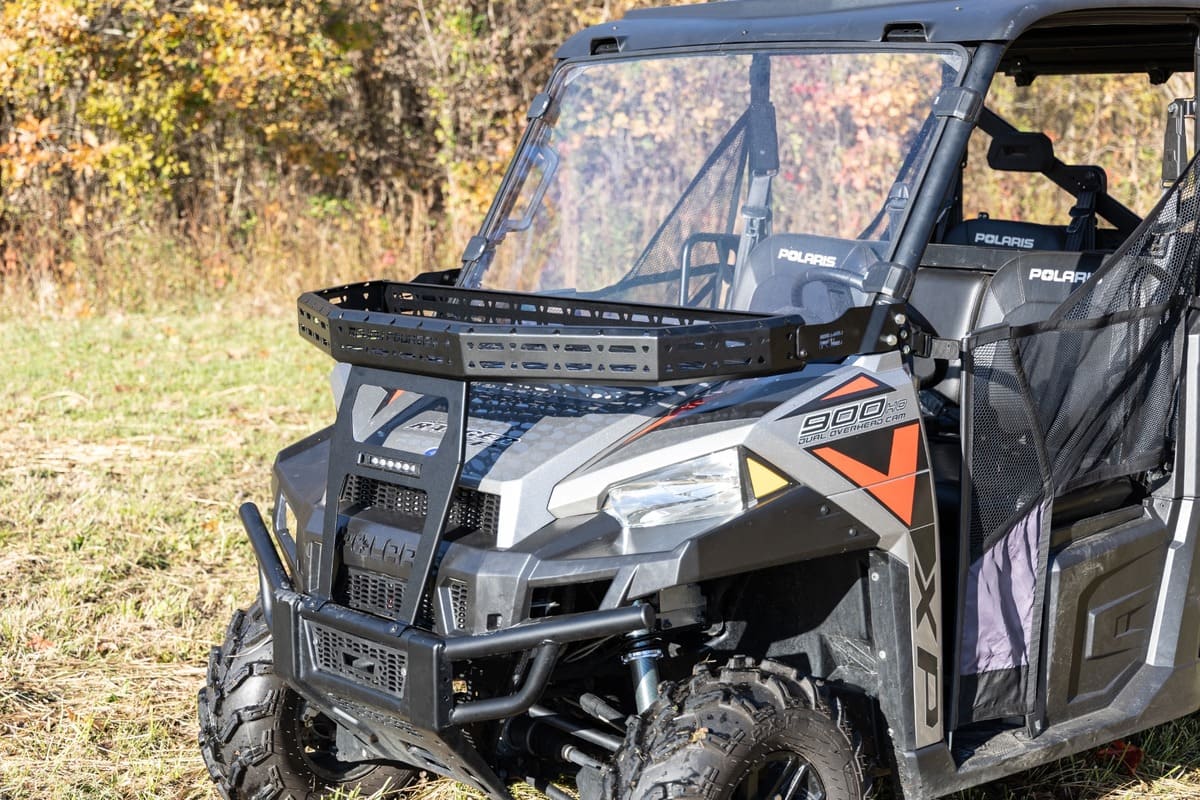 Rough Country Polaris Ranger XP 900/1000 6" Black Slimline Front Cargo Rack