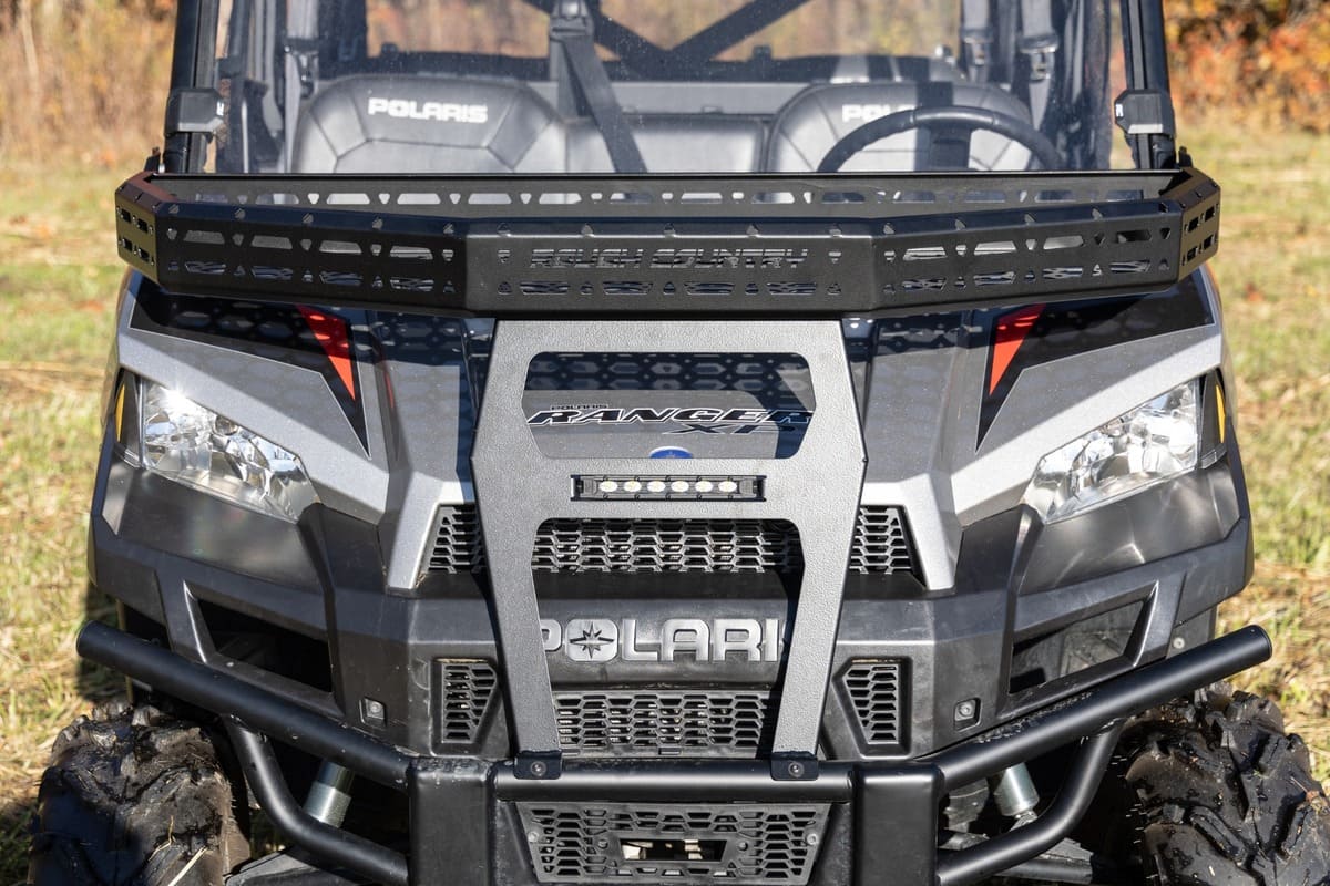 Rough Country Polaris Ranger XP 900/1000 6" Black Slimline Front Cargo Rack