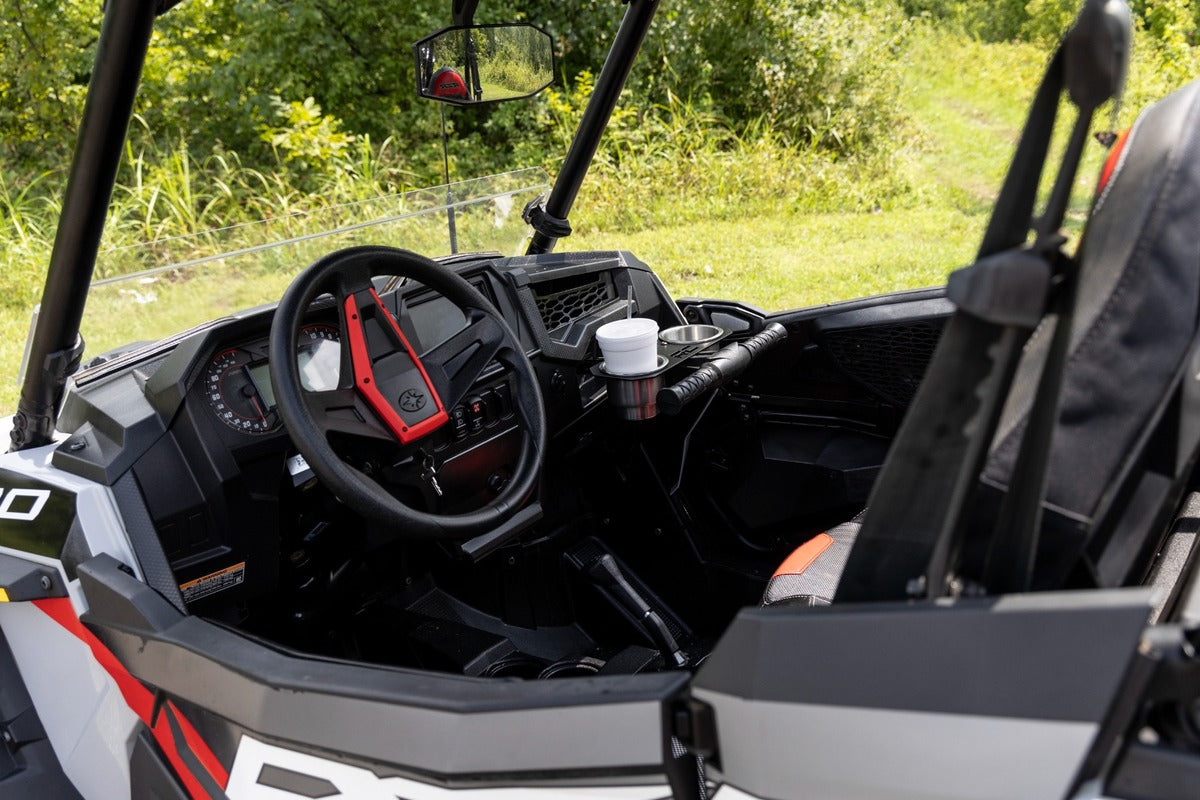Rough Country Polaris RZR RZR S 570/RZR S4 1000 Passenger Grip Handle Dual Cup Holder