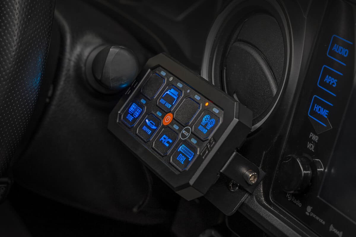 Rough Country RGB Backlit Buttons Multifunction Modes 8 Gang Switch Panel