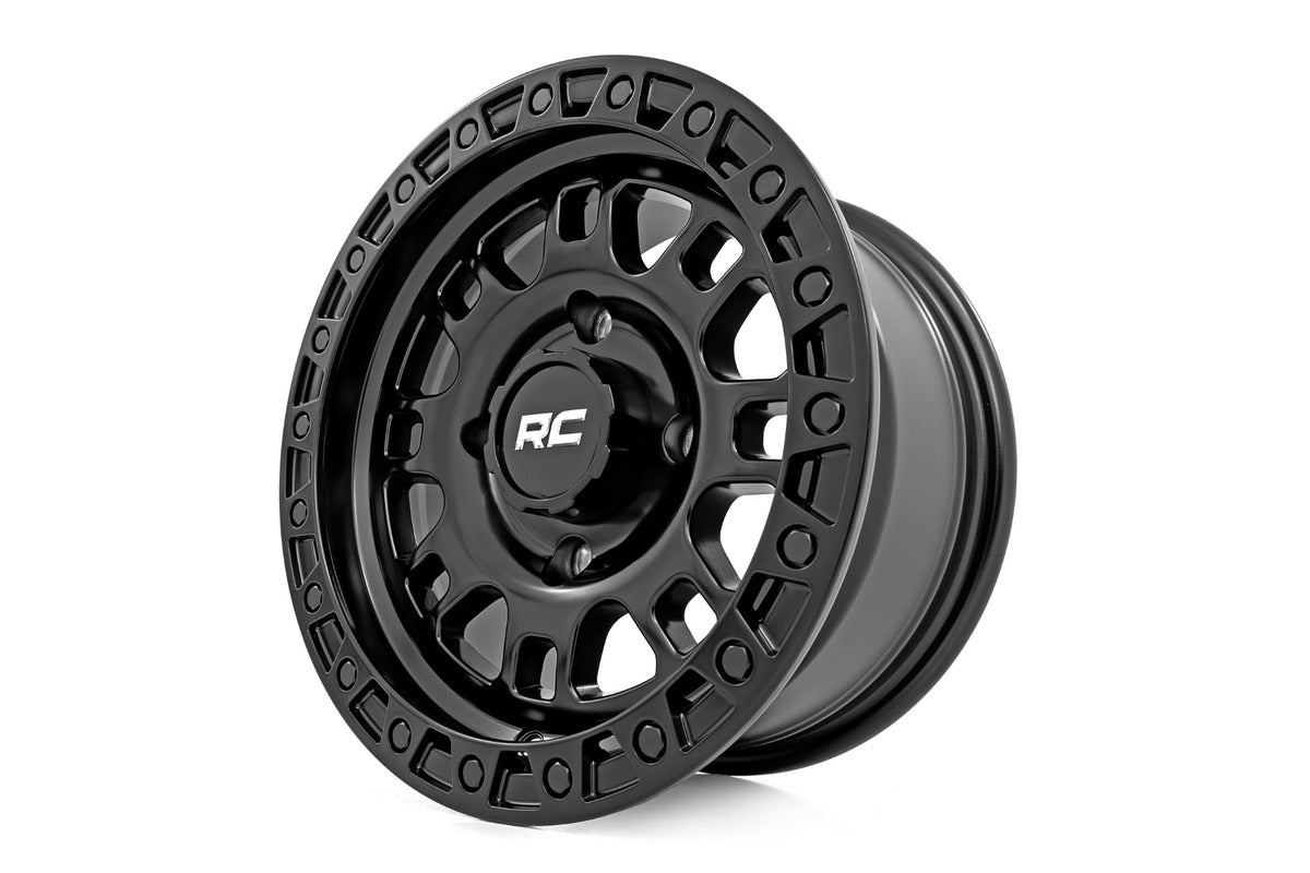 Rough Country Semi Gloss Black 14x7/4x137 One Piece 82 Series Wheel