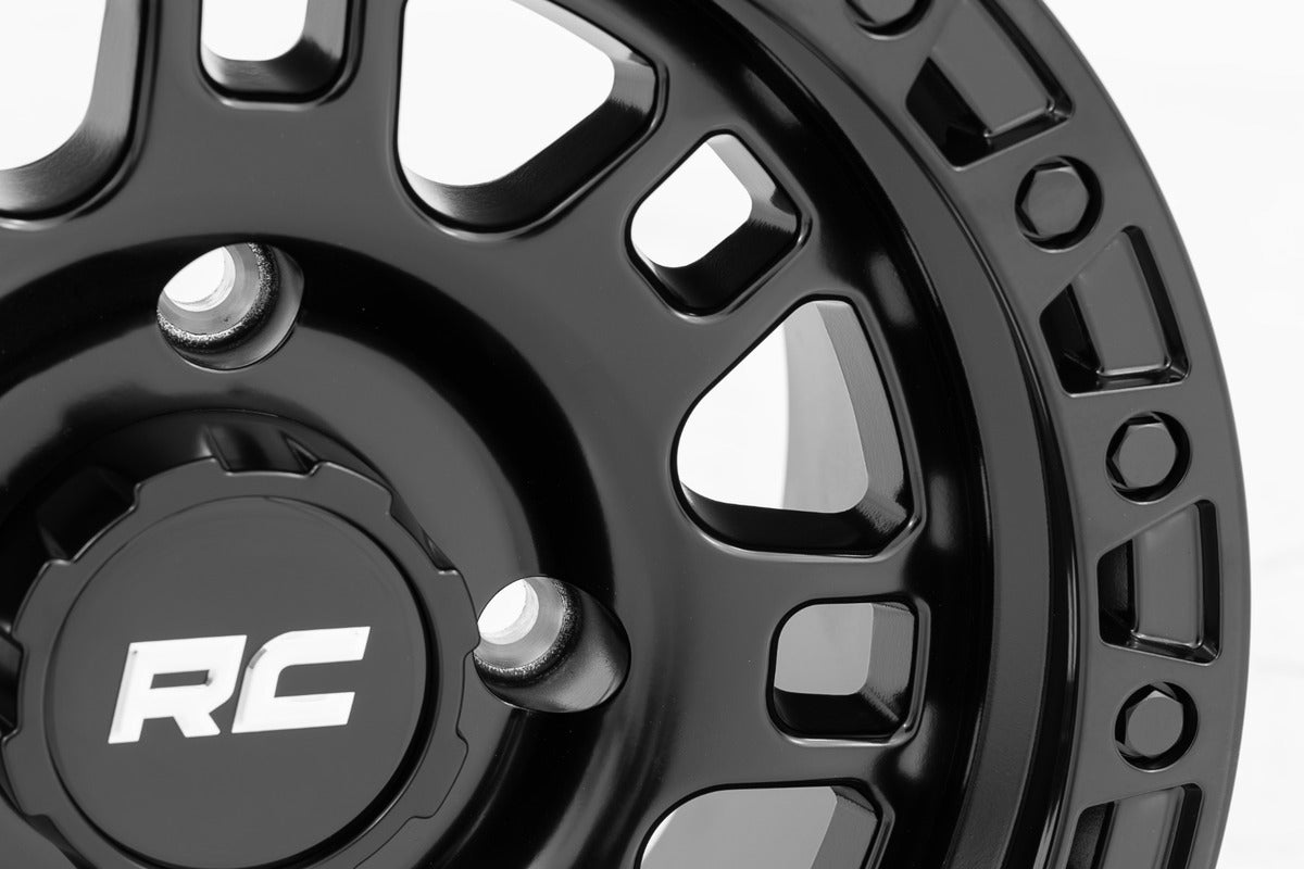 Rough Country Semi Gloss Black 14x7/4x137 One Piece 82 Series Wheel