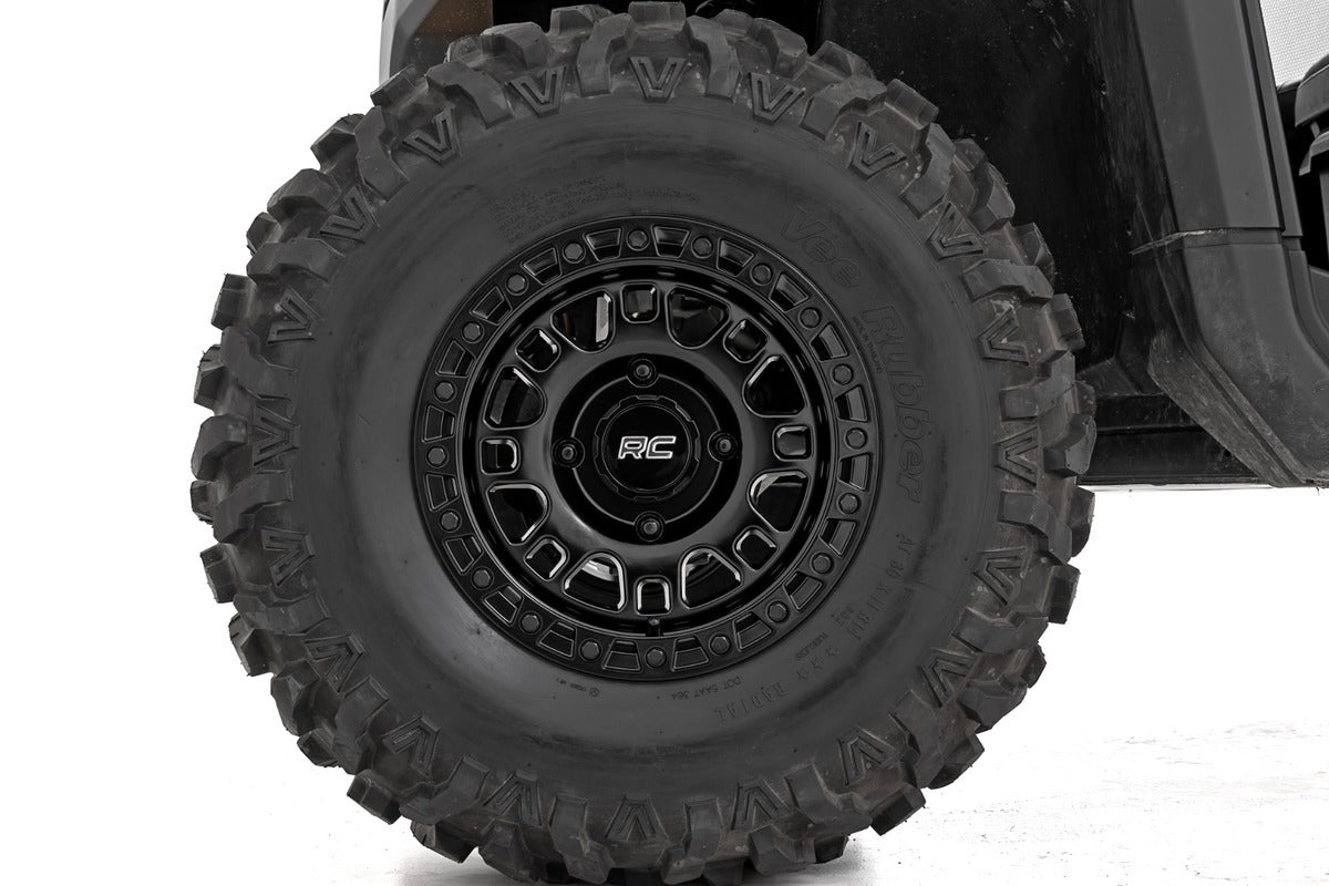 Rough Country Semi Gloss Black 14x7/4x137 One Piece 82 Series Wheel