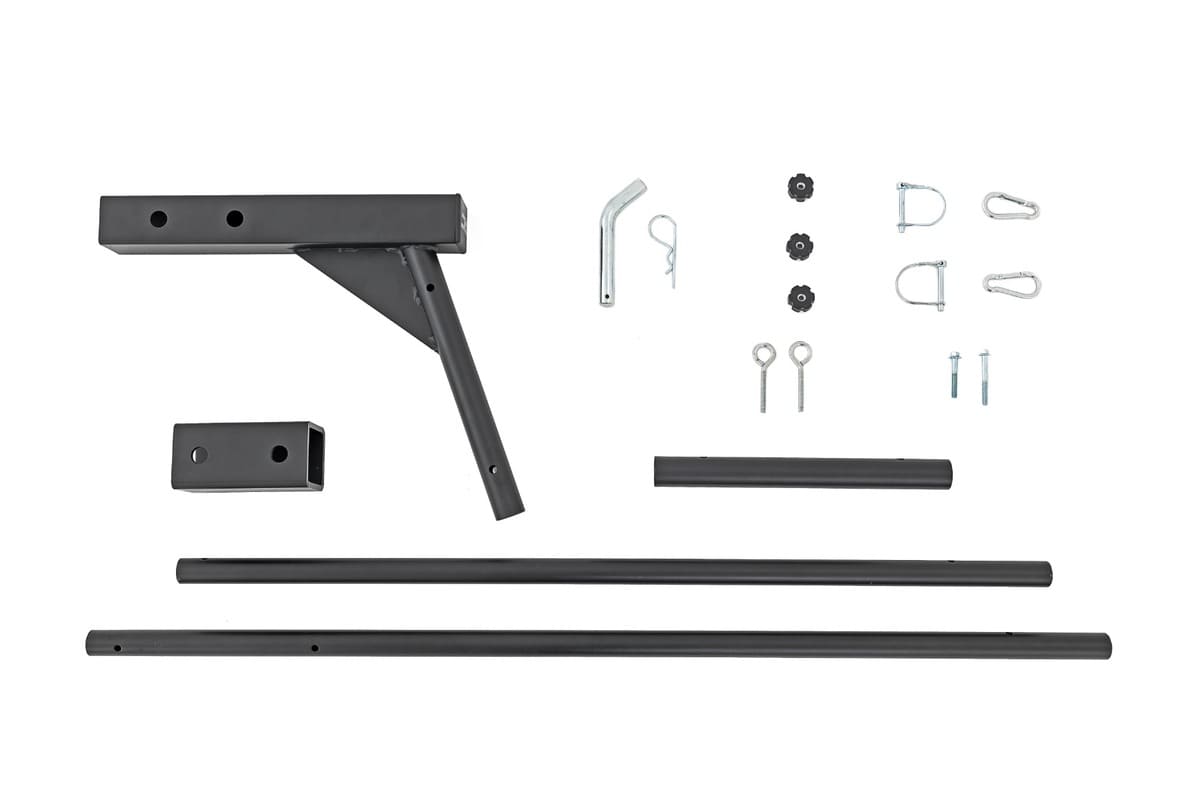 Rough Country Single 2 & 2.5" Inch Hitch w/ Flag Pole Holder