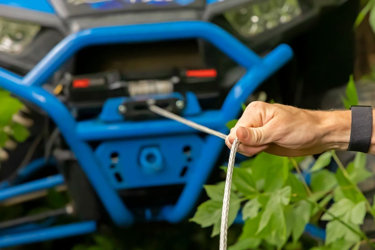 Rough Country UTV 6500 lb Winch w/ Remote Synthetic Rope