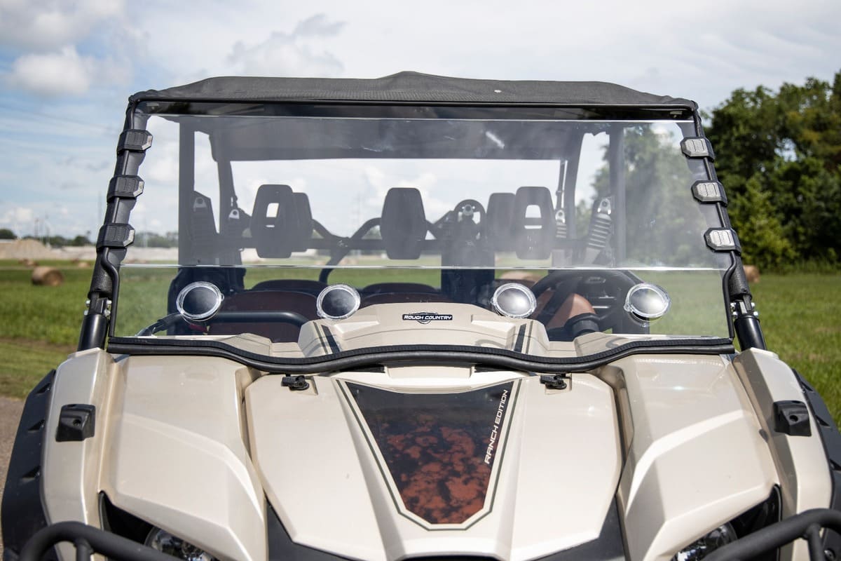 Rough Country Yamaha Viking EPS Scratch Resistant Vented Full Windshield