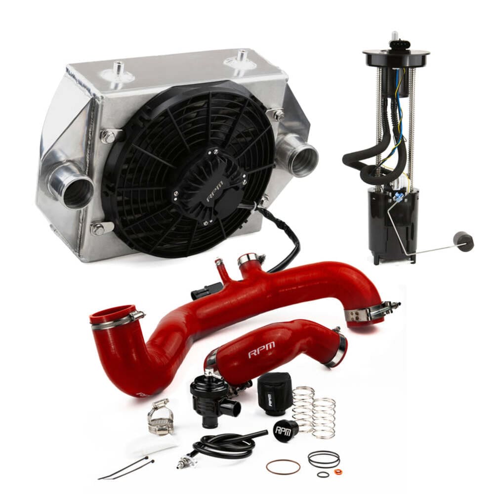 RPM '17-'19 Can-Am Maverick X3 Upgrade kit Big Core Intercooler Fuel Pump & Silicone 120HP to 170+HP