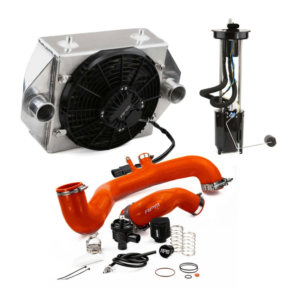 RPM '17-'19 Can-Am Maverick X3 Upgrade kit Big Core Intercooler Fuel Pump & Silicone 120HP to 170+HP