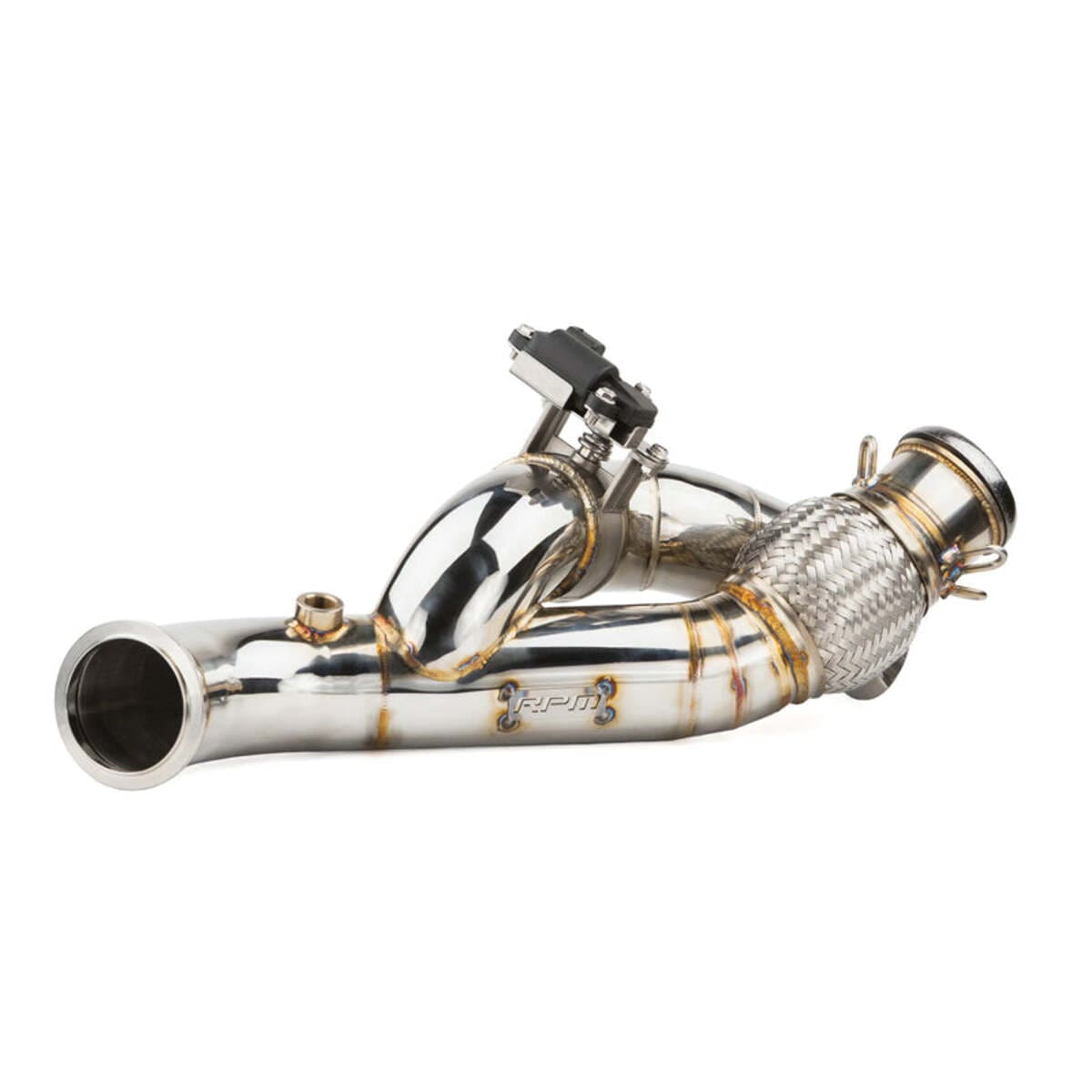 RPM Cam-Am Maverick R MAX Side Exit E-Valve Down Pipe - 2 Seat
