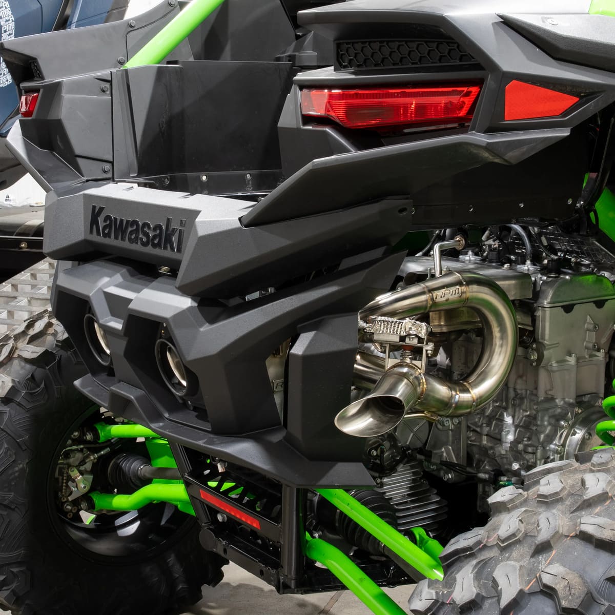 RPM Kawasaki Teryx H2 3/4 Exhaust – 2.5" Mid Pipe + Chambered Muffler/Straight or E-Valve Option