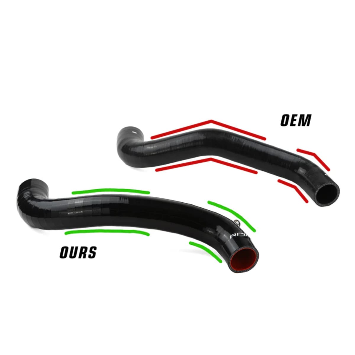 RPM Kawasaki Teryx H2 5-Ply Wire Reinforced Port Matched Silicone Charge Tubes