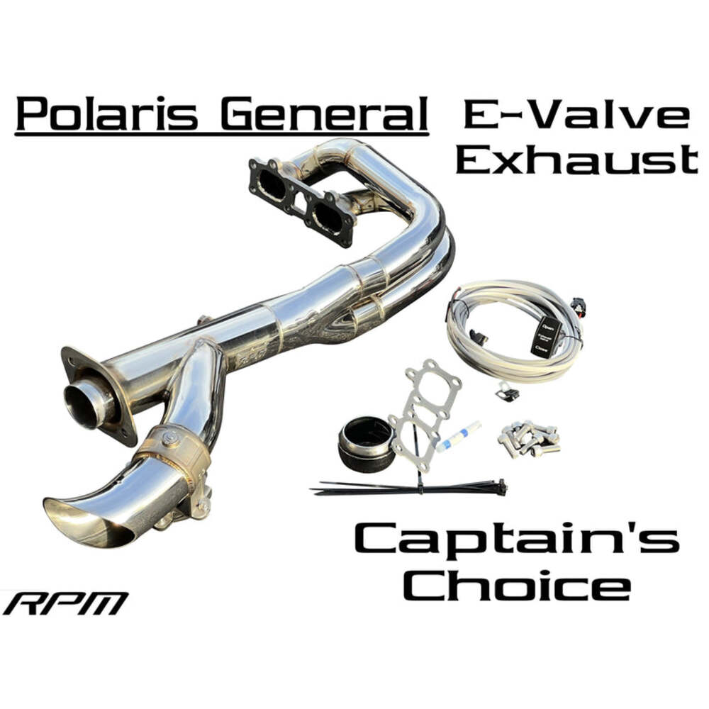 RPM Polaris General 1000 2.5" E-valve Captain's Choice Side Dump Exhaust