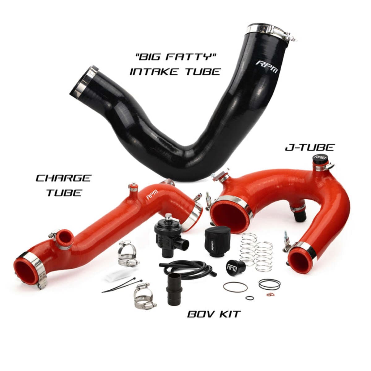 RPM Polaris RZR Turbo R Silicone Intake J-Tube, Charge Tube w/ BOV & Intake Tube Kit